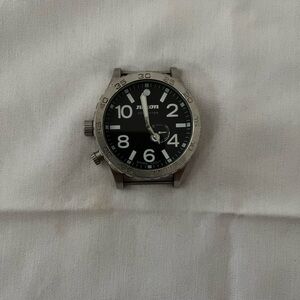 Nixon Silver and Black Dial Watch